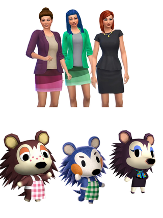 Illustration for article titled Animal Crossing Characters, Humanized in Sims 4